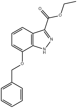 ETHYL 7-BENZYLOXY-1H-INDAZOLE-3-CARBOXYLATE Struktur