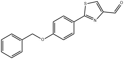 2-(4-BENZYLOXY-PHENYL)-THIAZOLE-4-CARBALDEHYDE Struktur