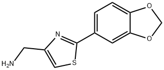 C-(2-BENZO[1,3]DIOXOL-5-YL-THIAZOL-4-YL)-METHYLAMINE Struktur