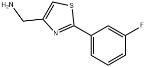 C-[2-(3-FLUORO-PHENYL)-THIAZOL-4-YL]-METHYLAMINE Struktur