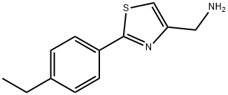 C-[2-(4-ETHYL-PHENYL)-THIAZOL-4-YL]-METHYLAMINE Struktur