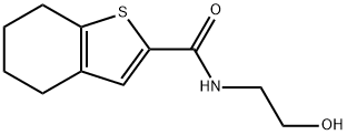 N-(2-hydroxyethyl)-4,5,6,7-tetrahydro-1-benzothiophene-2-carboxamide Struktur