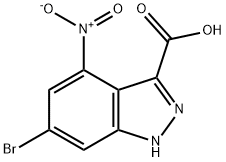 6-BroMo-4-nitro-1H-indazole-3-carbaldehyde Struktur