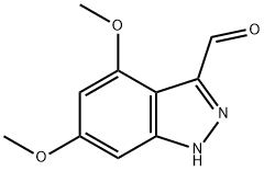 4,6-DiMethoxy-1H-indazole-3-carbaldehyde Struktur