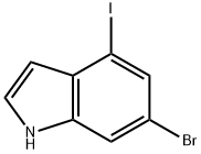 1H-Indole, 6-broMo-4-iodo- Struktur