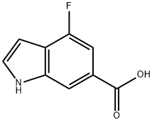 1H-Indole-6-carboxylic acid, 4-fluoro- Struktur