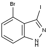 4-BROMO-3-IODO (1H)INDAZOLE Struktur