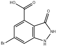 1H-Indazole-4-carboxylicacid,6-broMo-2,3-dihydro-3-oxo- Struktur