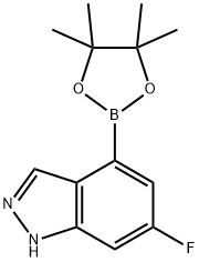 6-FLUORO-4-(4,4,5,5-TETRAMETHYL-[1,3,2]DIOXABOROLAN-2-YL)-1H-INDAZOLE Struktur