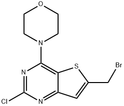 6-BroMoMethyl-2-chloro-4-(Morpholin-4-yl)-thieno[3,2-d]pyriMidine Struktur