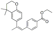 ethyl 4-(2-(3,4-dihydro-4,4-dimethyl-2H-1 benzopyran-6-yl)-1-propenyl)benzoate Struktur