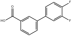 3-BIPHENYL-3',4'-DIFLUORO-CARBOXYLIC ACID
 Struktur