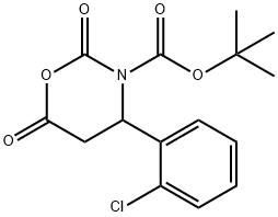 N-BOC-BETA-ALANINE-BETA-2'-CHLOROPHENYL-N-CARBOXYANHYDRIDE
 Struktur