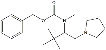 (2,2-DIMETHYL-1-PYRROLIDIN-1-YLMETHYL-PROPYL)-METHYL-CARBAMIC ACID BENZYL ESTER
 Struktur