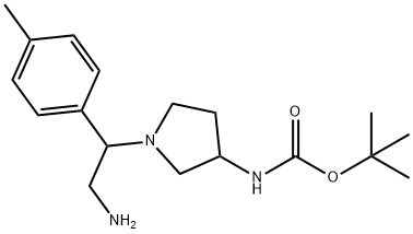 3-N-BOC-1-(2-AMINO-1-P-TOLYL-ETHYL)-PYRROLIDINE
 Struktur