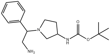 3-N-BOC-AMINO-1-(2-AMINO-1-PHENYLETHYL)-PYRROLIDINE
 Struktur