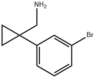 1-(3-broMophenyl)CyclopropaneMethanaMine Struktur