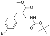 METHYL 2-N-BOC-2-AMINOMETHYL-3-(4-BROMO-PHENYL)-PROPIONATE
 Struktur