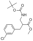 METHYL 2-N-BOC-2-AMINOMETHYL-3-(3-CHLORO-PHENYL)-PROPIONATE
 Struktur