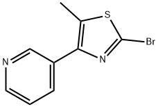 3-(2-BROMO-5-METHYL-THIAZOL-4-YL)-PYRIDINE Struktur