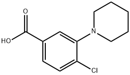 4-chloro-3-(1-piperidinyl)benzoic acid Struktur