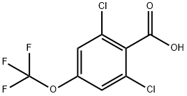 2,6-DICHLORO-4-(TRIFLUOROMETHOXY)BENZOIC ACID Struktur