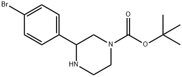 tert-Butyl 3-(4-broMophenyl)piperazine-1-carboxylate Struktur