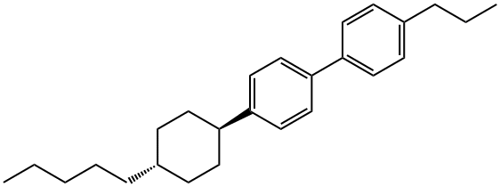 4-trans-pentylcyclohexyl-4'-propylbiphenyl Struktur