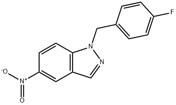 1-(4-Fluorobenzyl)-5-nitro-1H-indazole Struktur