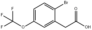 2-Bromo-5-(trifluoromethoxy)phenylaceticacid Struktur