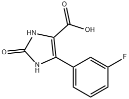 1,3-DIHYDRO-IMIDAZOL-2-ONE-5-(3-FLUORO) PHENYL-4-CARBOXYLIC ACID Struktur