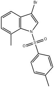 3-BroMo-7-Methyl-1-(p-toluenesulfonyl)indole Struktur