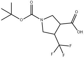 [4-(TRIFLUOROMETHYL)PYRROLIDINE]-1,3-DICARBOXYLIC ACID 1-TERT-BUTYL ESTER Struktur