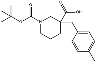 1-[(TERT-BUTYL)OXYCARBONYL]-3-(4-METHYLBENZYL)PIPERIDINE-3-CARBOXYLIC ACID Struktur