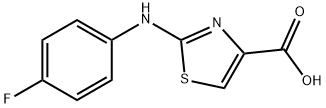 2-((4-Fluorophenyl)amino)-1,3-thiazole-4-carboxylic acid Struktur