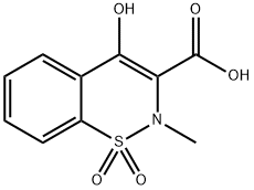 2-Methyl-4-hydroxy-2h-1,2-benzothiazine-3-carboxylic acid-1,1-dioxide Struktur