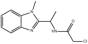 2-chloro-N-[1-(1-methyl-1H-benzimidazol-2-yl)ethyl]acetamide Struktur