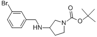 3-(3-BROMO-BENZYLAMINO)-PYRROLIDINE-1-CARBOXYLIC ACID TERT-BUTYL ESTER Struktur