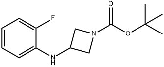 3-(2-FLUORO-PHENYLAMINO)-AZETIDINE-1-CARBOXYLIC ACID TERT-BUTYL ESTER Struktur