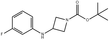 3-(3-FLUORO-PHENYLAMINO)-AZETIDINE-1-CARBOXYLIC ACID TERT-BUTYL ESTER Struktur