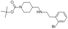 1-BOC-4-([2-(2-BROMO-PHENYL)-ETHYLAMINO]-METHYL)-PIPERIDINE Struktur