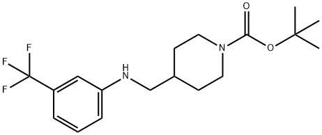 1-BOC-4-[(3-TRIFLUOROMETHYL-PHENYLAMINO)-METHYL]-PIPERIDINE Struktur