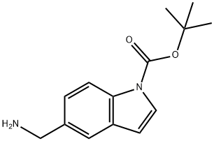 5-aminomethyl-indole-1-carboylic acid tert-butyl ester Struktur