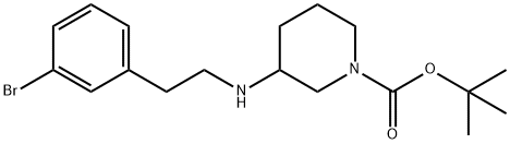 1-BOC-3-[2-(3-BROMO-PHENYL)-ETHYLAMINO]-PIPERIDINE Struktur