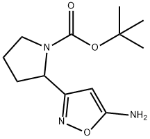 2-(5-AMINO-ISOXAZOL-3-YL)-PYRROLIDINE-1-CARBOXYLIC ACID TERT-BUTYL ESTER Struktur