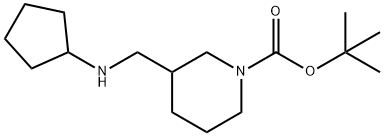 1-BOC-3-CYCLOPENTYLAMINOMETHYL-PIPERIDINE Struktur