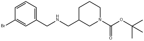 1-BOC-3-[(3-BROMO-BENZYLAMINO)-METHYL]-PIPERIDINE Struktur