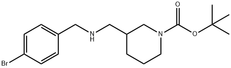 1-BOC-3-[(4-BROMO-BENZYLAMINO)-METHYL]-PIPERIDINE Struktur