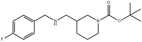 1-BOC-3-[(4-FLUORO-BENZYLAMINO)-METHYL]-PIPERIDINE Struktur