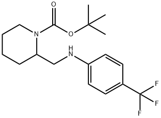 1-BOC-2-[(4-TRIFLUOROMETHYL-PHENYLAMINO)-METHYL]-PIPERIDINE Struktur